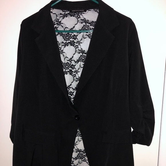 Black blazer with designed back - Picture 1 of 2